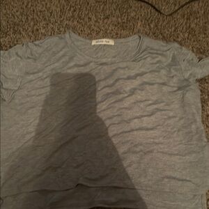 Gray Short Sleeve Top